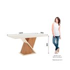 Conjunto Sala De Jantar Tampo Mdf/vidro 6 Cadeiras Helena Esp