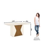 Conjunto Sala De Jantar Tampo Mdf/vidro 6 Cadeiras Nola