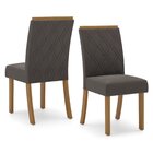 Conjunto Sala De Jantar Tampo Mdf/vidro 6 Cadeiras Nola