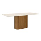 Conjunto Sala De Jantar Tampo Mdf/vidro 8 Cadeiras Mira Natur
