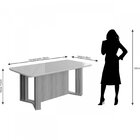 Conjunto Sala De Jantar Tampo Vidro/mdf Celine E 6 Cadeiras P