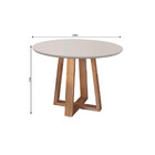 Conjunto Sala De Jantar Topazio 4 Lugares Mesa Redonda 1,2m E