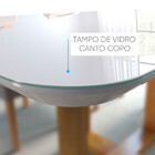 Conjunto Sala De Jantar Topazio 4 Lugares Mesa Redonda 1,2m E