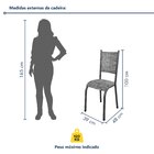 Conjunto Sala De Jantar Tubular 6 Lugares Retangular Mesa Tam