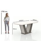 Conjunto Sala De Jantar Veneza Tampo De Vidro 6 Cadeiras Made