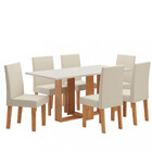 Conjunto Sala De Jantar Virtude 6 Cadeiras Venus Viero