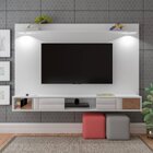 Conjunto Sala Estar Painel Para Tv Até 47 Pol Com Mesa De Cen