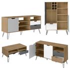 Conjunto Sala Estar Rack Tv 60 Pol Arly