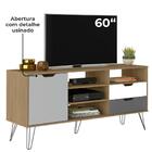 Conjunto Sala Estar Rack Tv 60 Pol Arly