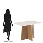 Conjunto Sala Jantar Isa 90cm Vidro 4 Cadeiras Elegance Mel/c
