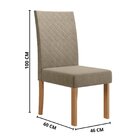 Conjunto Sala Jantar Isa 90cm Vidro 4 Cadeiras Elegance Mel/c