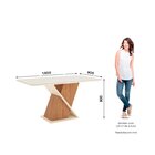 Conjunto Sala Jantar Letícia Mesa 160 Cm Canto Arredondado Co