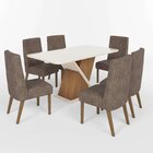 Conjunto Sala Jantar Letícia Mesa 160 Cm Canto Arredondado Co