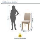 Conjunto Sala Jantar Mesa Bold 120cm Tampo Mdf/vidro 4cm 4 Ca