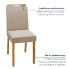 Conjunto Sala Jantar Mesa Bold 170cm Maxi Tampo Mdf E Vidro E