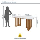 Conjunto Sala Jantar Mesa Bold 170cm Tampo Mdf/vidro 4cm 6 Ca