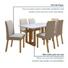 Conjunto Sala Jantar Mesa Bold 170cm Tampo Mdf/vidro 4cm 6 Ca