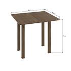 Conjunto Sala Jantar Mesa Dobrável Mdf 4 Banquetas Estofadas