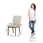 Conjunto Sala Jantar Mesa Natalí 120cm Canto Arredondado Com