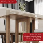 Conjunto Sala Jantar Mesa Natalí 120cm Canto Arredondado Com