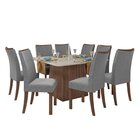 Conjunto Sala Jantar Mesa Quadrada Com 8 Cadeiras Lotus Móvei