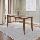 Conjunto Sala Jantar Mesa Tampo Bp Pés Madeira Maciça 6 Cadei