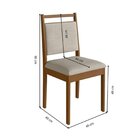 Conjunto Sala Jantar Mesa Tampo Bp Pés Madeira Maciça 6 Cadei