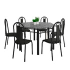 Conjunto Sala Jantar Mesa Tampo Granito E 6 Cadeiras Lorena A