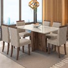 Conjunto Sala Jantar New Ceval Mesa Ana 160x90 Cm Com 6 Cadei