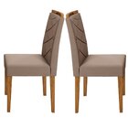 Conjunto Sala Jantar New Ceval Mesa Bárbara 160x90 Cm Com 6 C