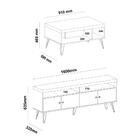 Conjunto Sala Liberty C/ Rack E Mesa De Centro Artely