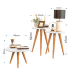 Conjunto Sala Retrô Pés Palito Mesas Apoio / Lateral / Centro