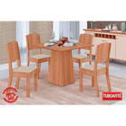 Conjunto Sala Star Com 4 Cadeiras Em Mdf Tuboarte