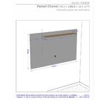 Conjunto Sala Tv Rack Rubi 3 Portas Painel Chanel 55 Pol.