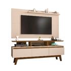 Conjunto Sala Tv Rack Rubi 3 Portas Painel Chanel 55 Pol.