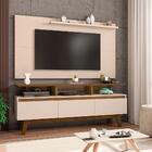 Conjunto Sala Tv Rack Rubi 3 Portas Painel Chanel 55 Pol.