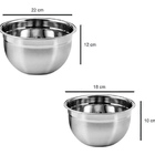 Conjunto Saladeiras Tigelas Bows Mixing Bowl Aço Inox 5 Peças
