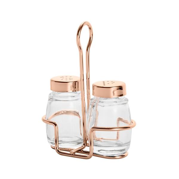 Conjunto Saleiro E Pimenteiro Wolff Com Suporte Rosé - 87111
