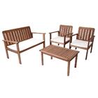 Conjunto Santurini Sofá 2 Poltronas E Mesa De Apoio Entalharte