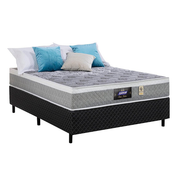 Conjunto São João Cama Box Casal Colchão Em Molas Ensacadas G