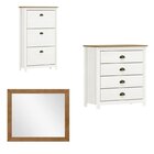 Conjunto Sapateira + Cômoda 4 Gavetas + Moldura Com Espelho 1