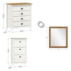 Conjunto Sapateira + Cômoda 4 Gavetas + Moldura Com Espelho 1