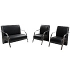 Conjunto Sevilha 1 E 2 Lugares Braço Alumínio Tecido Sintétic