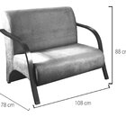 Conjunto Sevilha Namoradeira + 2 Poltronas Decorativa Braço D