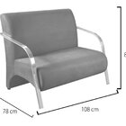 Conjunto Sevilha Namoradeira + 2 Poltronas Decorativa Braço D