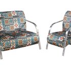 Conjunto Sevilha Namoradeira + 2 Poltronas Decorativa Braço D