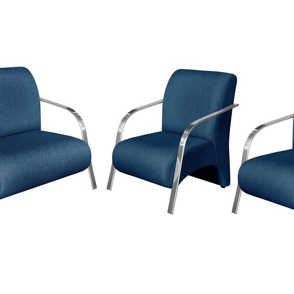 Conjunto Sevilha Namoradeira + 2 Poltronas Decorativa Braço D