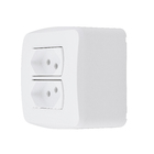 Conjunto Sobrepor 2 Tomadas 2P+T 10A Miluz Schneider