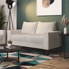 Conjunto Sofá 2 E 3 Lugares Bipartido Ascona Off White