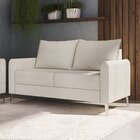 Conjunto Sofá 2 E 3 Lugares Bipartido Davos Off White